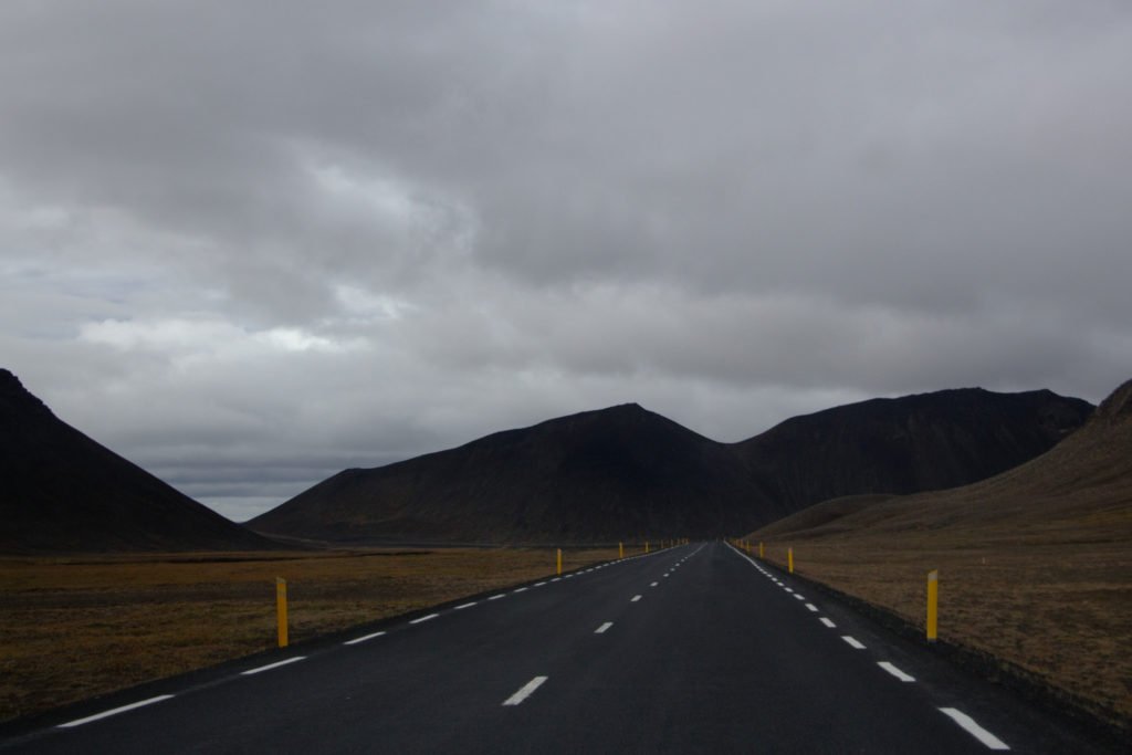 Tronçon de route circulaire au nord de l'Islande