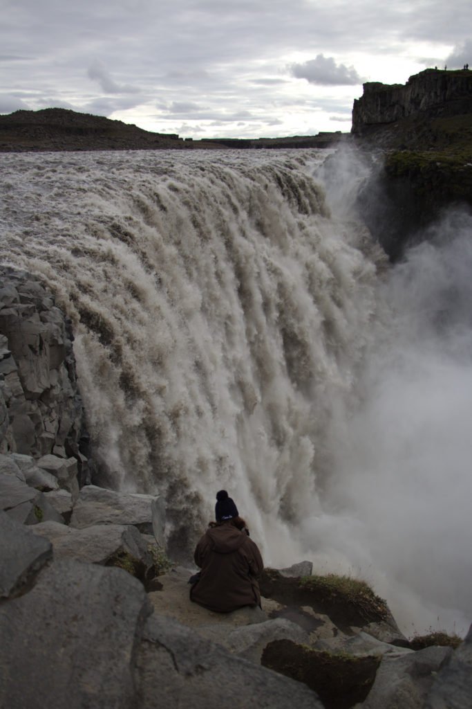 Point de chute de la cascade Dettifoss au nord de l'Islande