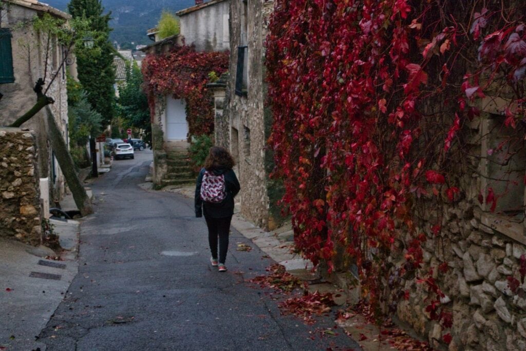 Rue d'Eygalières en automne