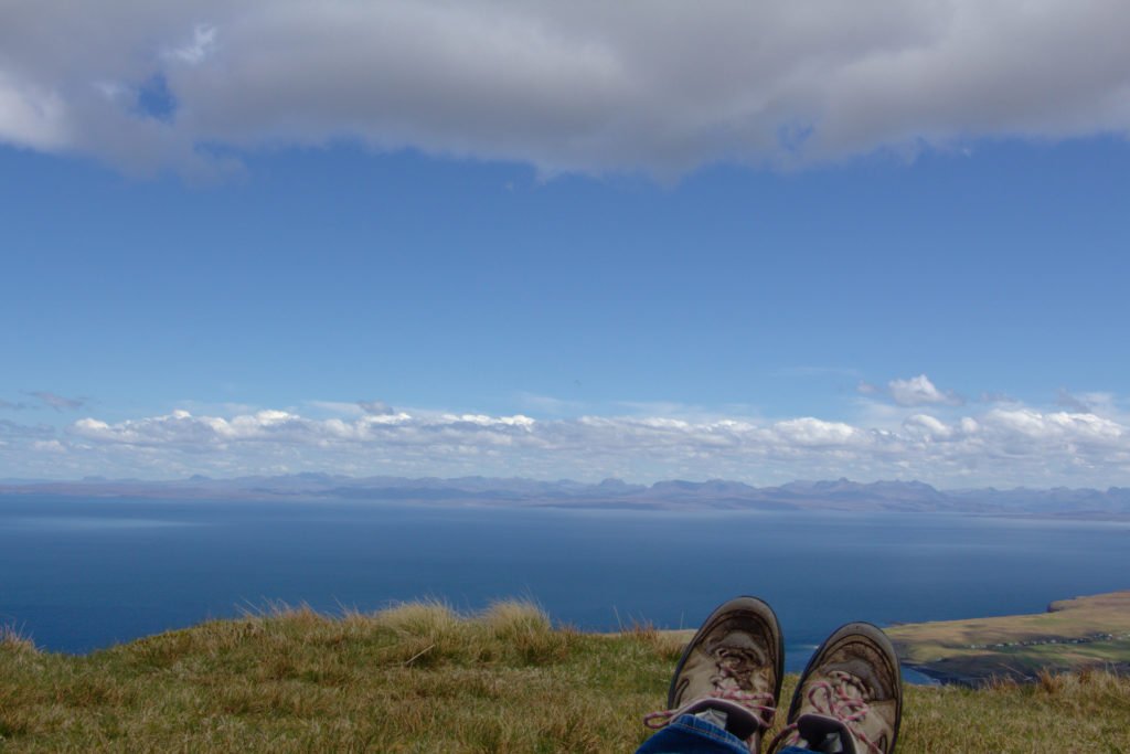 Au sommet du Table Rock, vue sur la côte écossaise