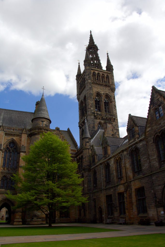 Une cour intérieure de l'université de Glasgow