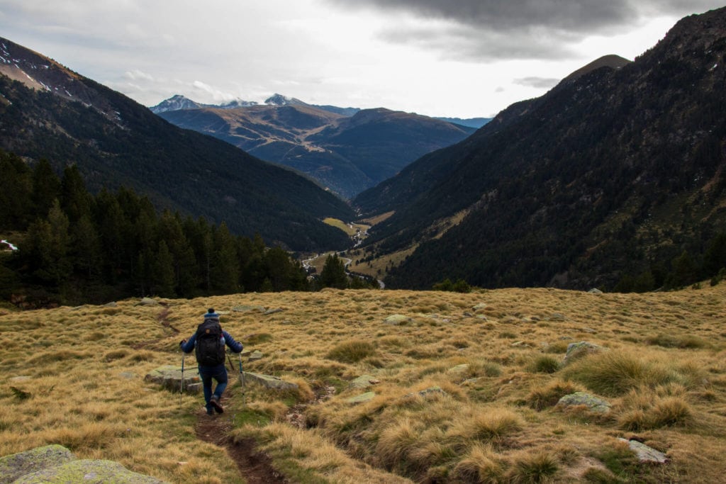 La vallée de Ransol vue depuis une randonnée en Andorre